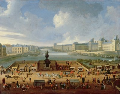 The Seine, the Louvre and the College of the Four Nations seen from Pont Neuf, c.1665-70 by French School